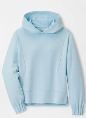 Peter Millar Womens Flora Knit Mlange Hoodie - Skylight Peter Millar women's fashion line