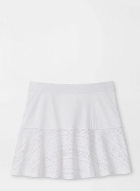 Peter Millar Womens Francoise Eyelet Skort - White Peter Millar women's fashion line
