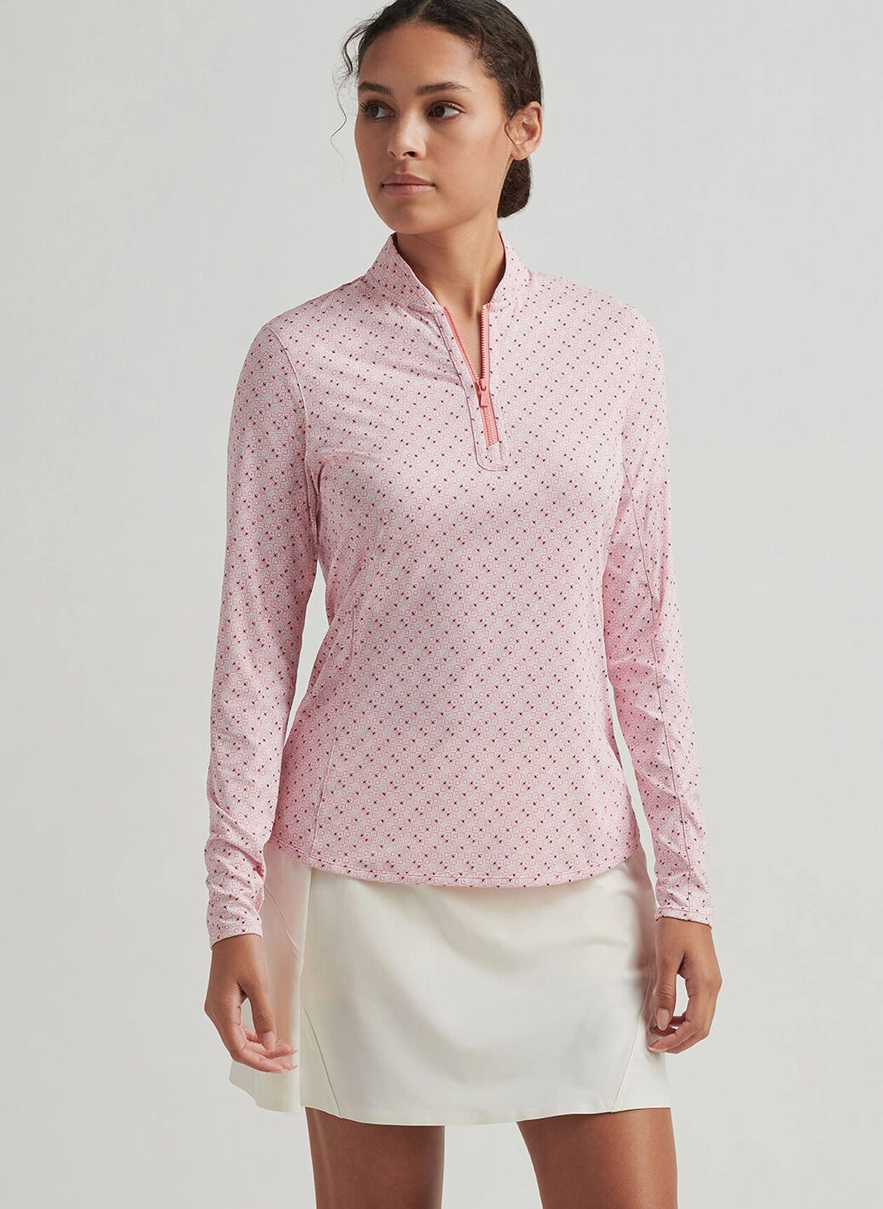 Peter Millar Womens Just A Splash Lightweight Zip Sun Shirt - Multi Peter Millar Apparel for Women