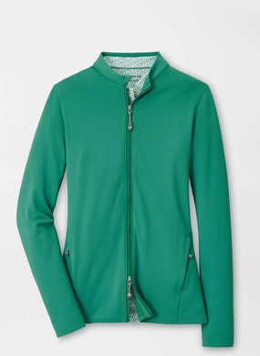 Peter Millar Womens Katy Full-Zip Layer - Field Green Peter Millar women's fashion line