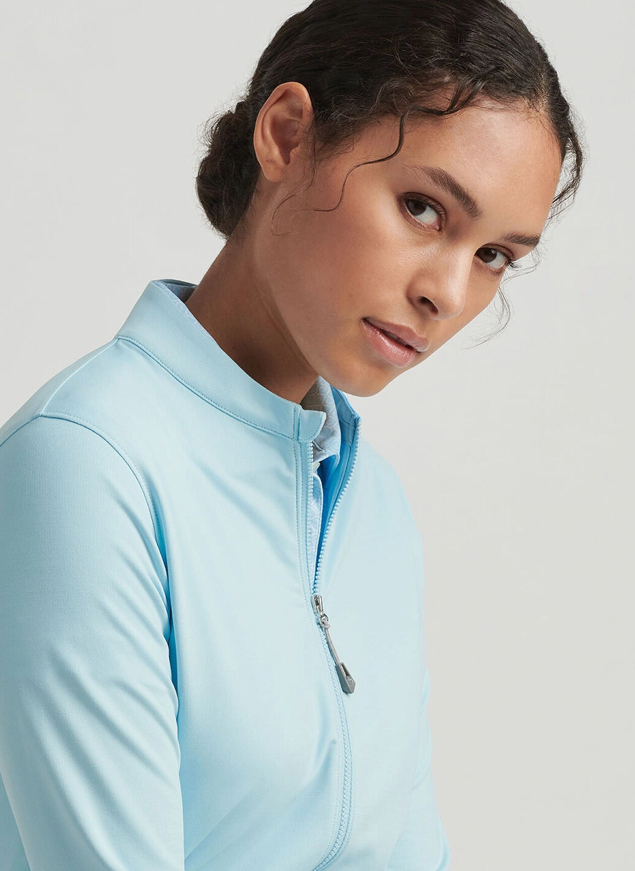 Peter Millar Womens Katy Full-Zip Layer - Skylight Peter Millar Apparel for Women