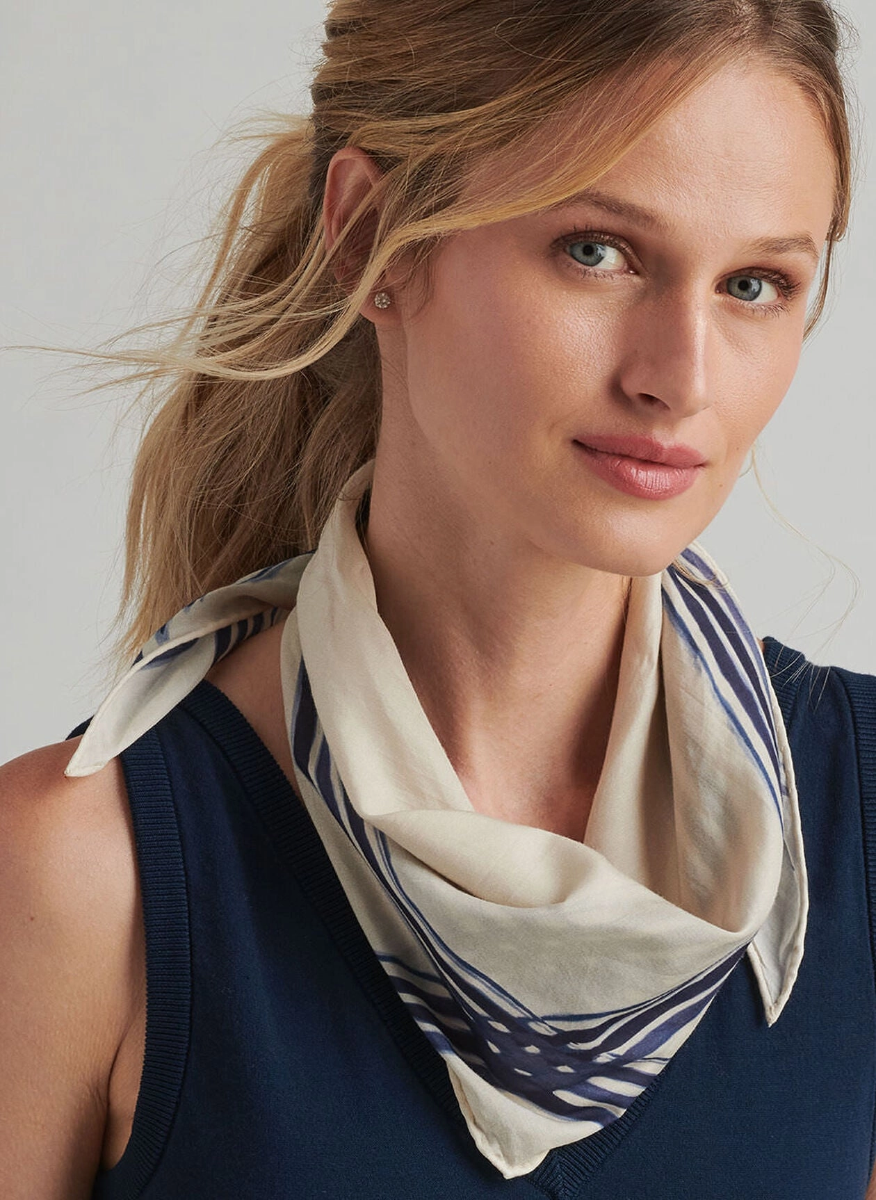 Peter Millar Womens Kite Scarf - Navy Peter Millar Apparel for Women