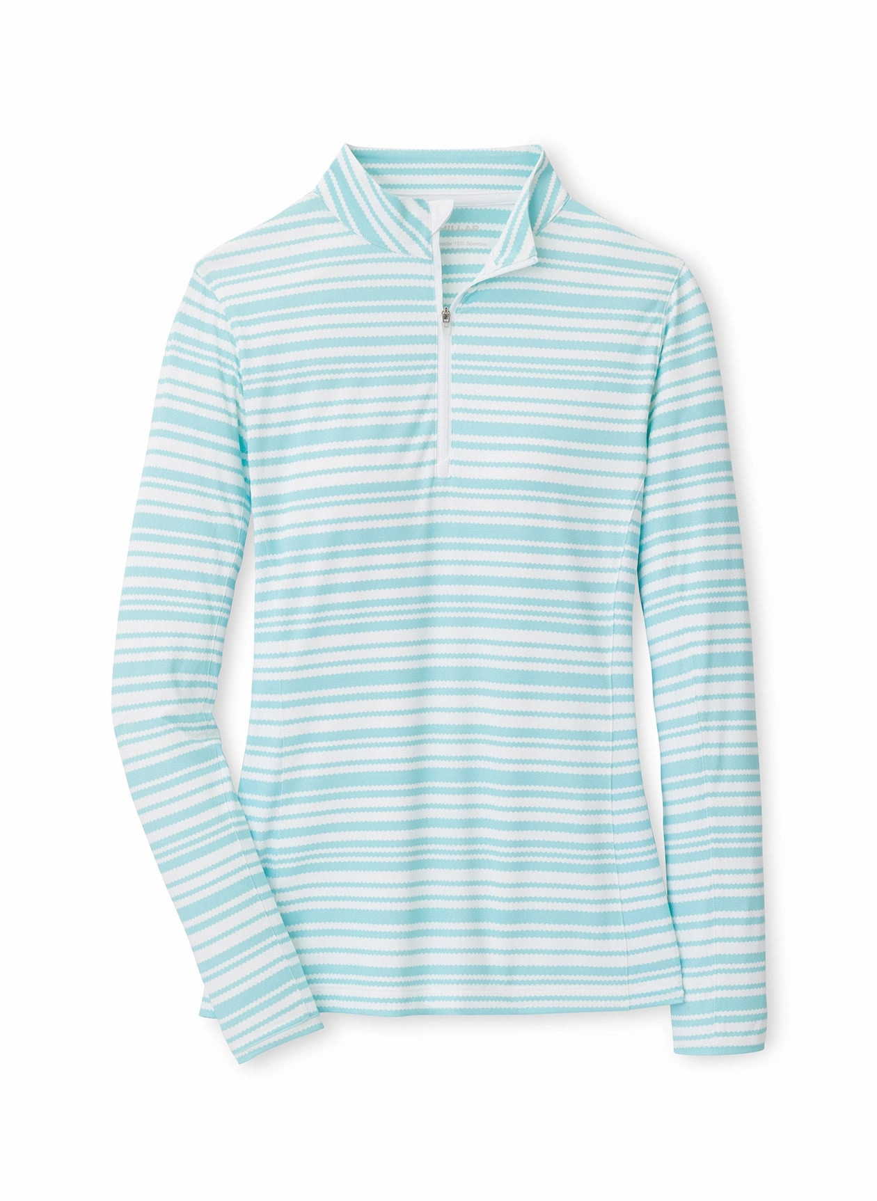 Peter Millar Womens Lightweight Basketweave Print Long Sleeve Sun Shirt - Celeste Peter Millar women's fashion line