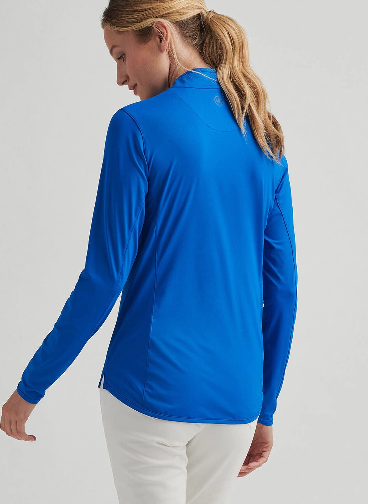 Peter Millar Womens Lightweight Zip Sun Shirt - Sapphire Peter Millar Apparel for Women