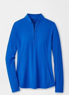 Peter Millar Womens Lightweight Zip Sun Shirt - Sapphire Peter Millar women's fashion line