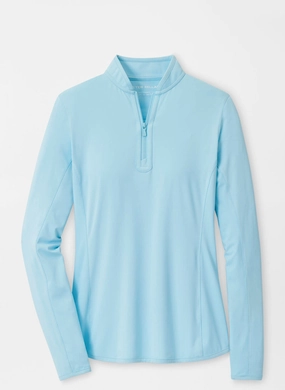 Peter Millar Womens Lightweight Zip Sun Shirt - Skylight Peter Millar women's fashion line