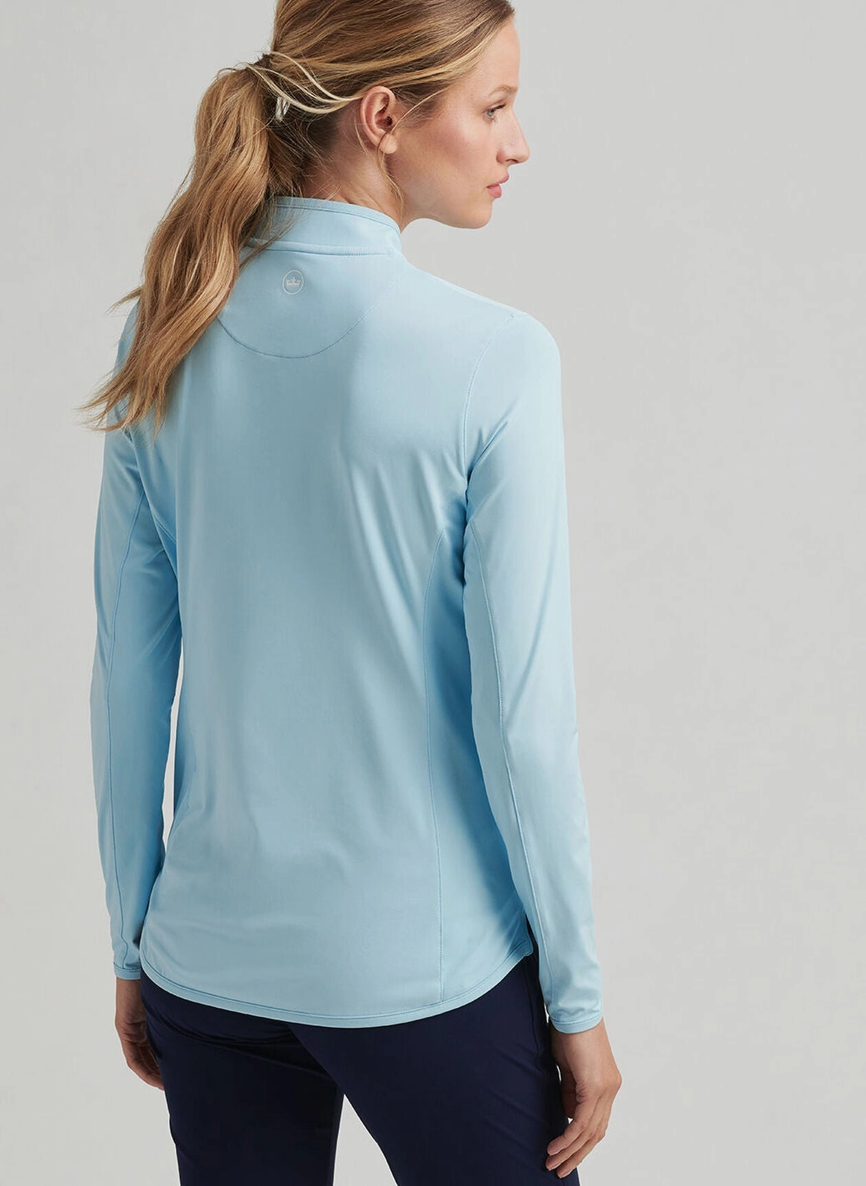 Peter Millar Womens Lightweight Zip Sun Shirt - Skylight Peter Millar Apparel for Women
