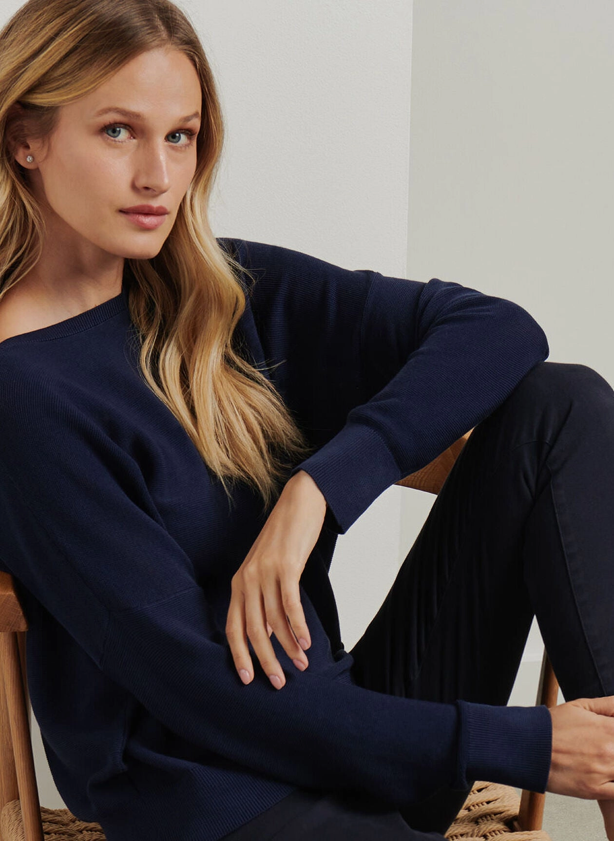Peter Millar Womens Milla Button Back Cardigan - Navy Peter Millar Apparel for Women