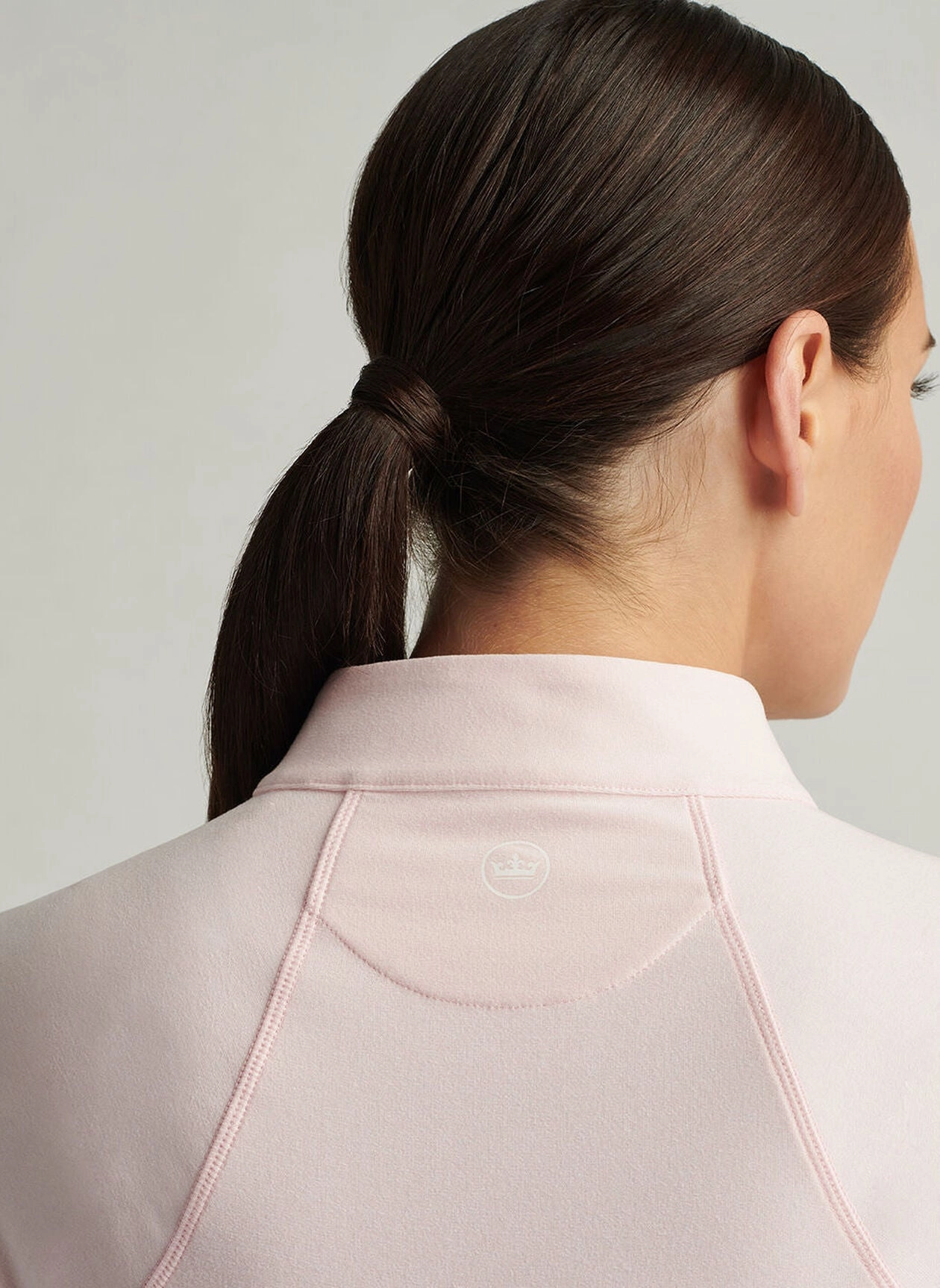 Peter Millar Womens Mlange Raglan-Sleeve Perth Layer - Pearl Pink Peter Millar Apparel for Women