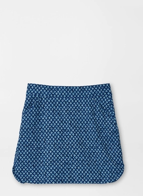 Peter Millar Womens Ocean Ikat Alice Petal Hem Skort - Navy Peter Millar women's fashion line