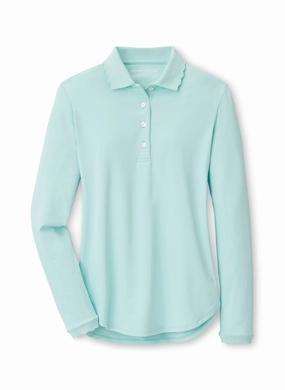 Peter Millar Womens Opal Long Sleeve Stretch Jersey Polo Peter Millar women's fashion line