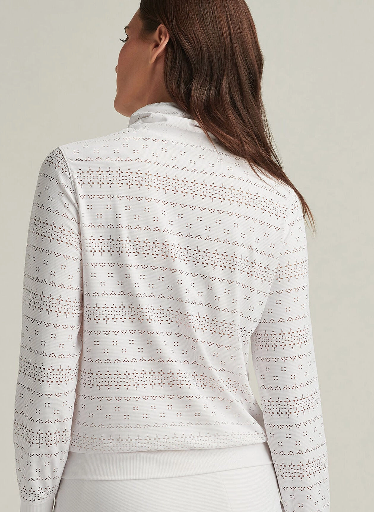 Peter Millar Womens Open Knit Pullover - White Peter Millar Apparel for Women