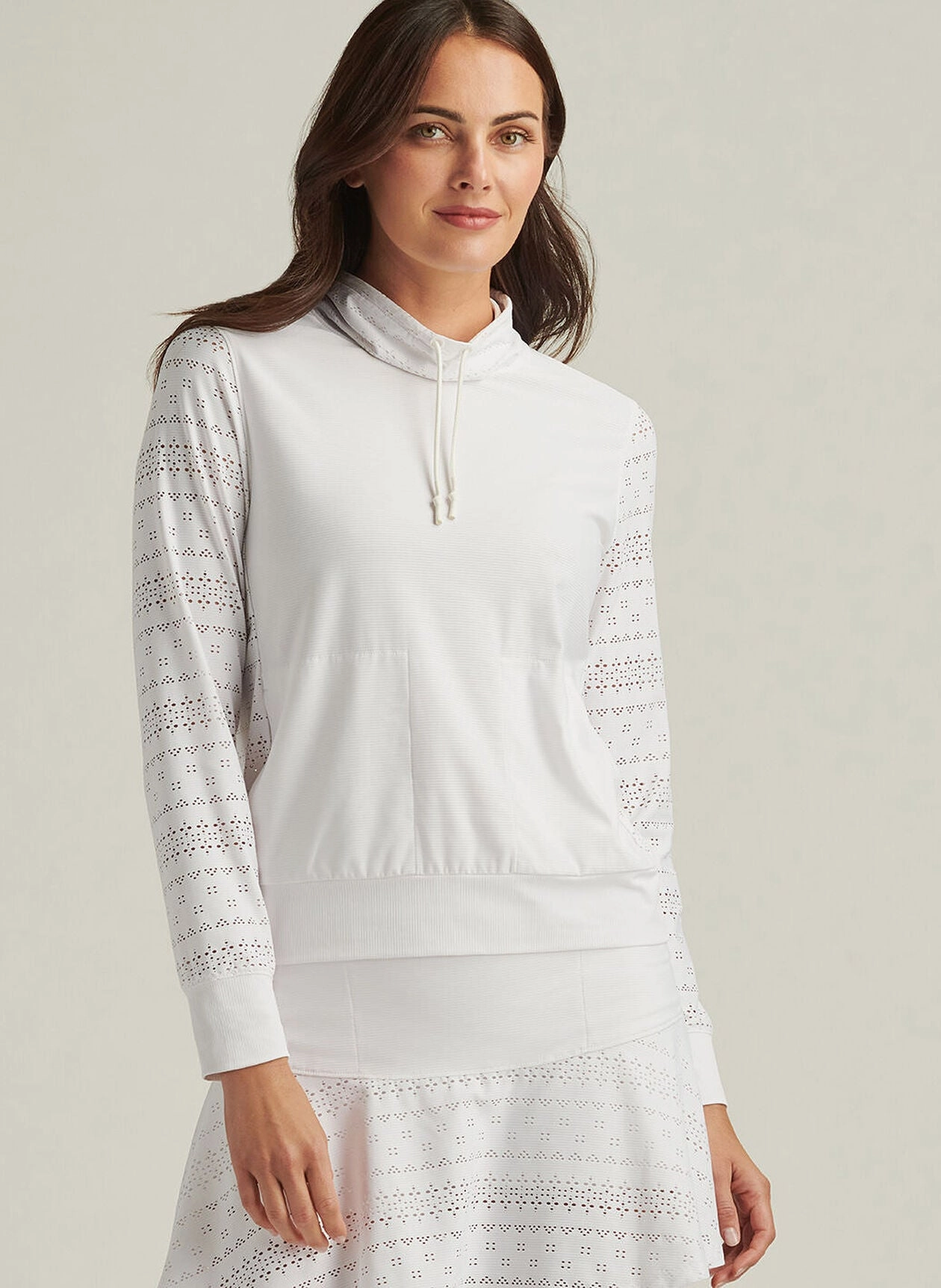 Peter Millar Womens Open Knit Pullover - White Peter Millar Apparel for Women