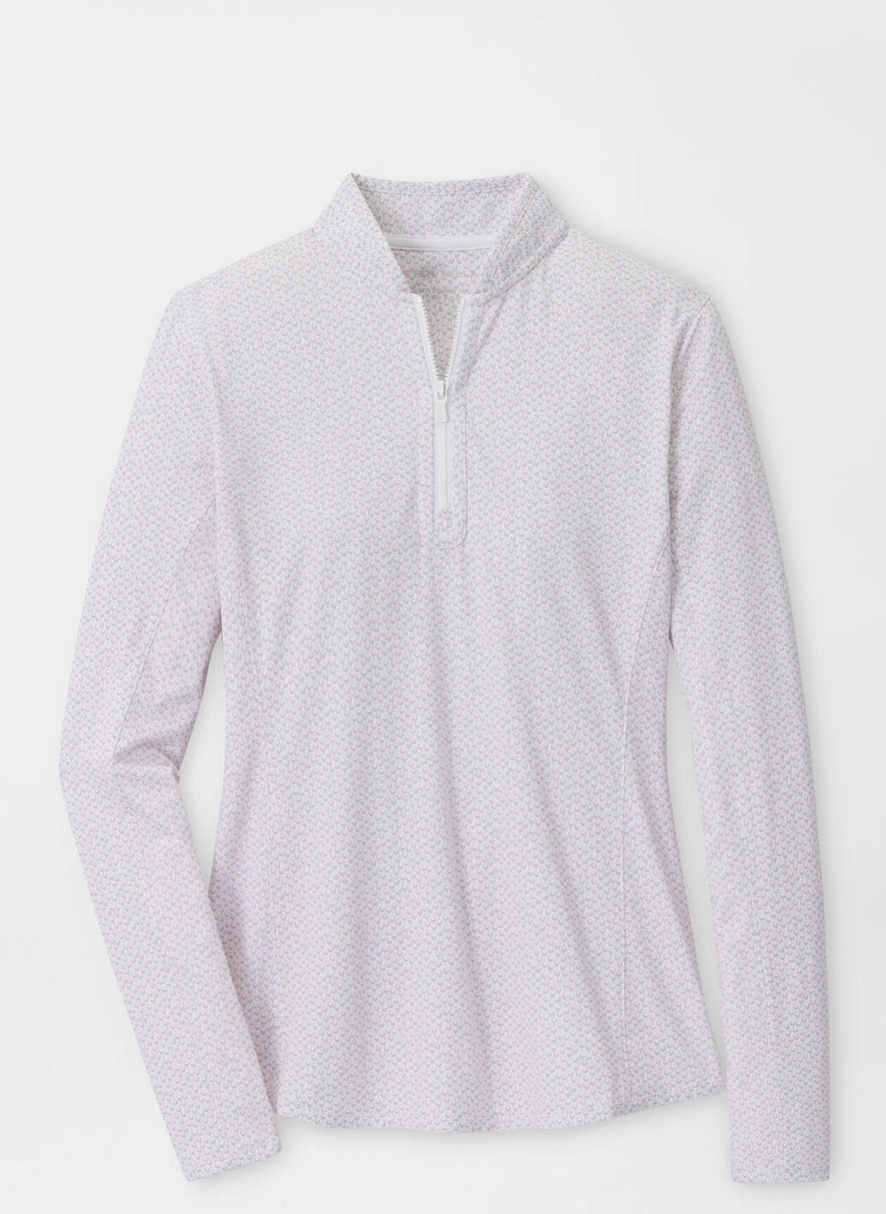 Peter Millar Womens Sangria Lightweight Zip Sun Shirt - White Peter Millar women's fashion line