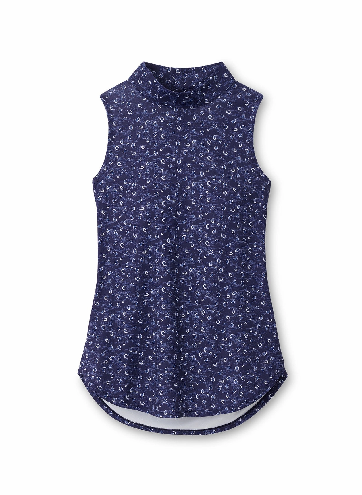 Peter Millar Womens Scottie Tossed Paisley Print Sleeveless Mock Neck - Navy Peter Millar women's fashion line