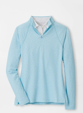 Peter Millar Womens Tee Box Raglan Sleeve Perth Layer - Skylight Peter Millar women's fashion line