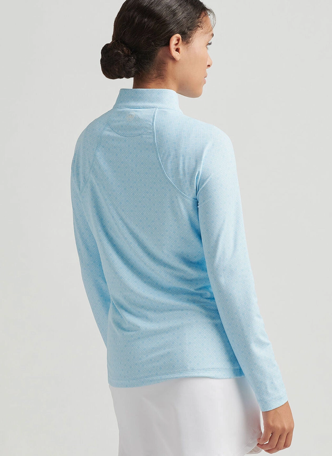 Peter Millar Womens Tee Box Raglan Sleeve Perth Layer - Skylight Peter Millar Apparel for Women