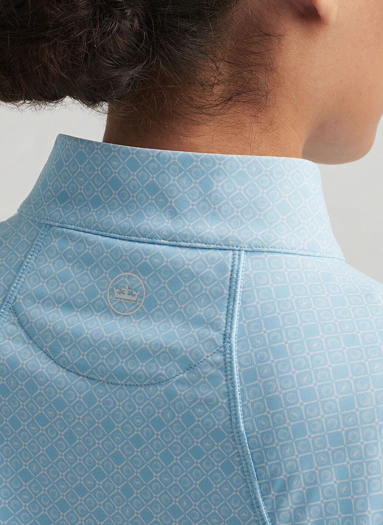 Peter Millar Womens Tee Box Raglan Sleeve Perth Layer - Skylight Peter Millar Apparel for Women