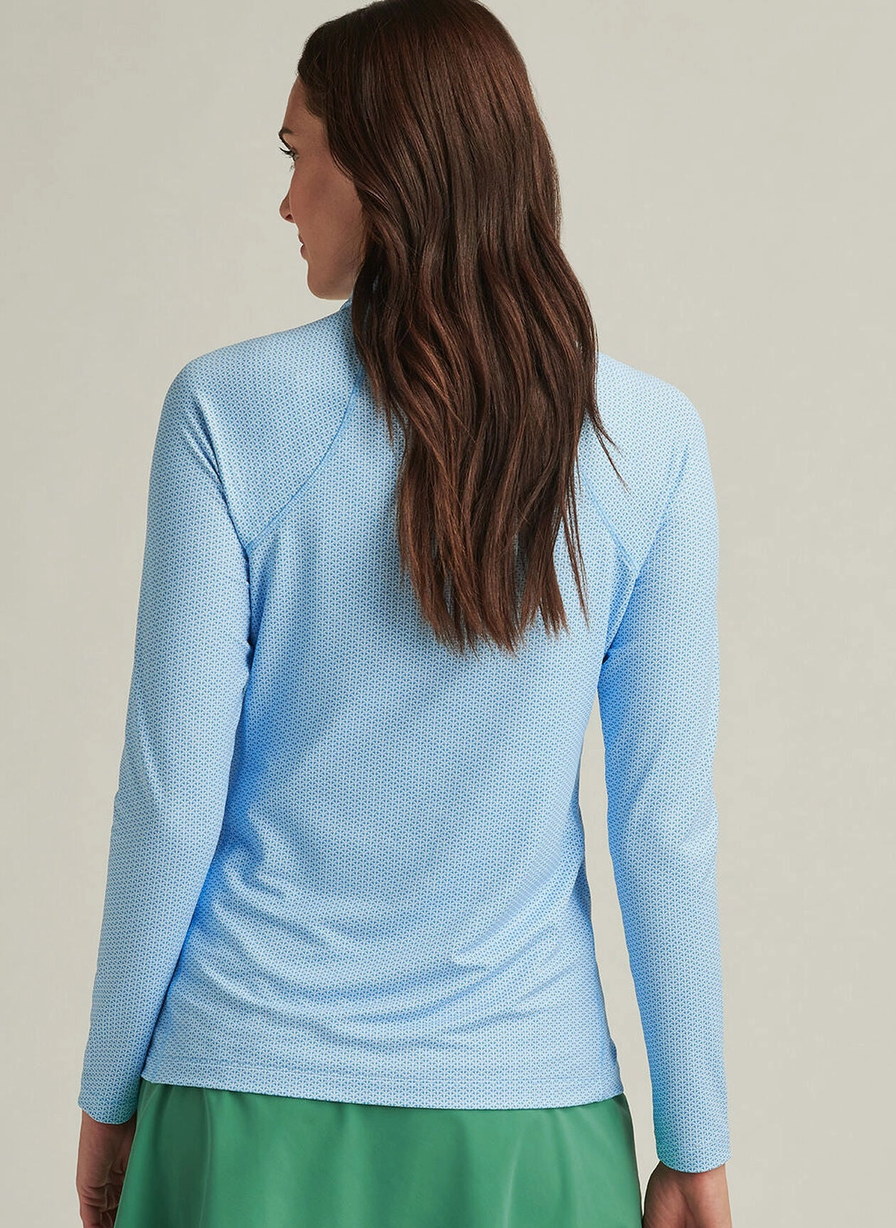 Peter Millar Womens Trillium Neat Raglan Sleeve Perth Layer - Cottage Blue Peter Millar Apparel for Women
