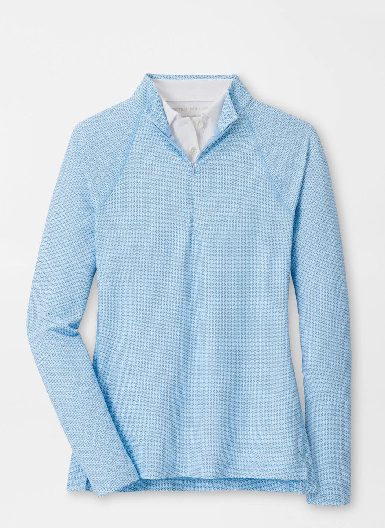 Peter Millar Womens Trillium Neat Raglan Sleeve Perth Layer - Cottage Blue Peter Millar women's fashion line