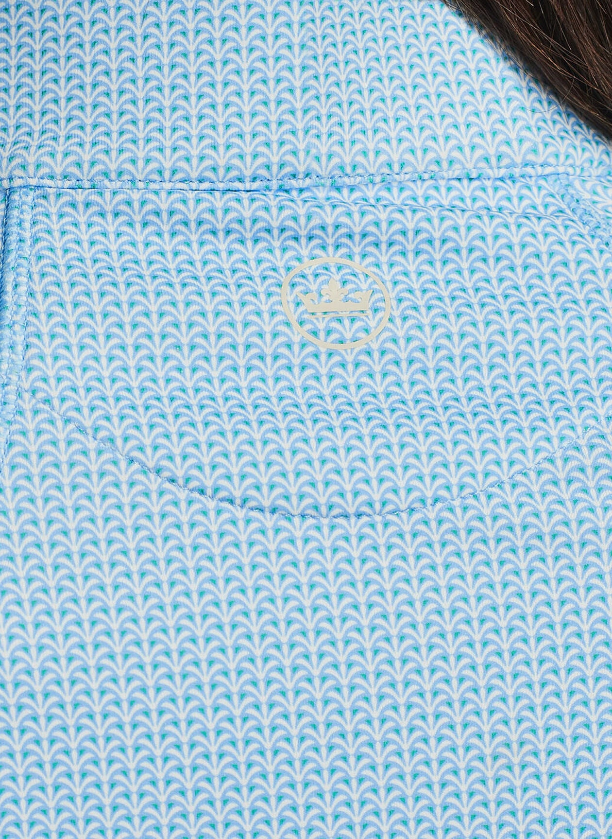 Peter Millar Womens Trillium Neat Raglan Sleeve Perth Layer - Cottage Blue Peter Millar Apparel for Women