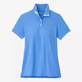 Peter Millar Womens Whitworth Sport Mesh Short Sleeve Polo - Bonnet Peter Millar women's fashion line