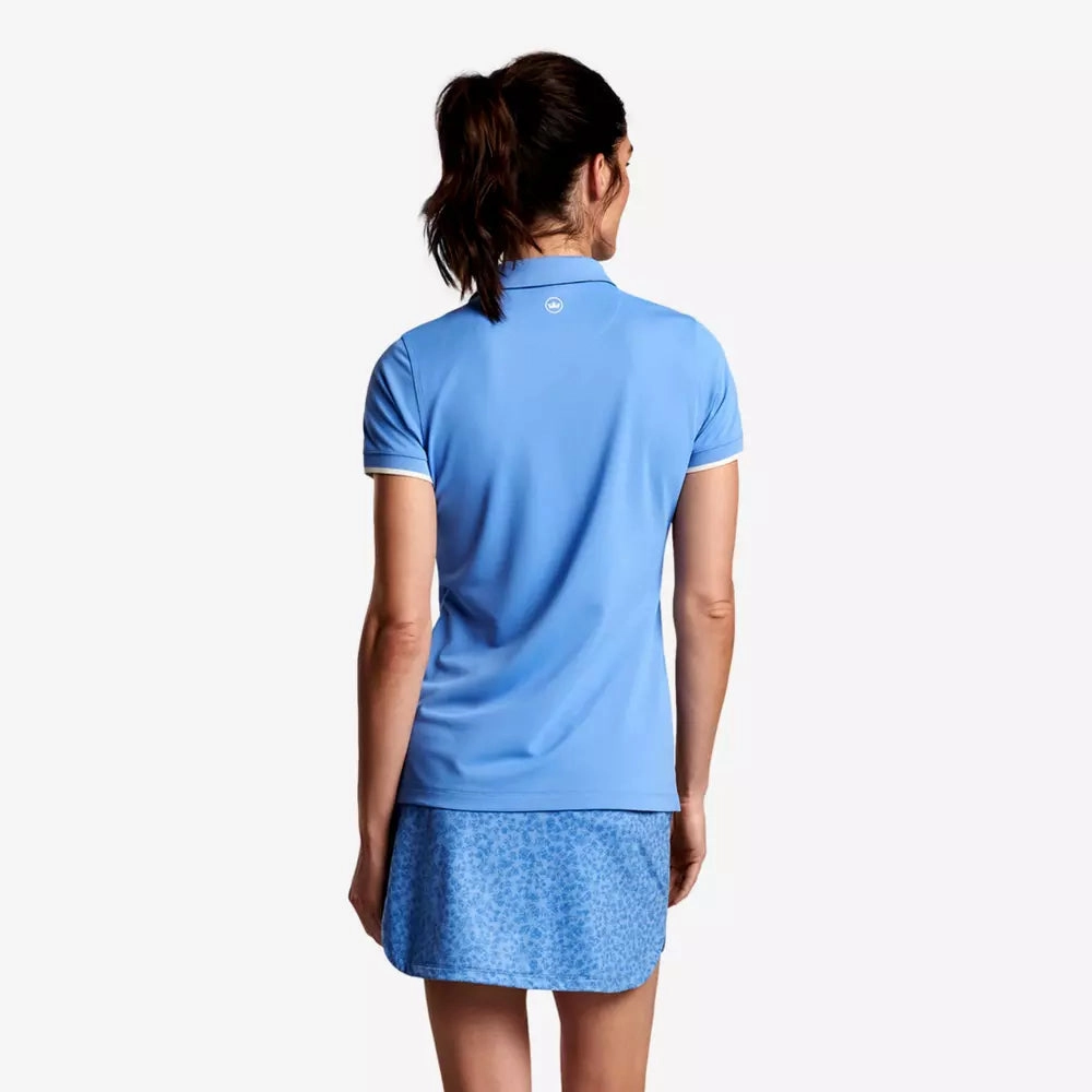Peter Millar Womens Whitworth Sport Mesh Short Sleeve Polo - Bonnet Peter Millar Apparel for Women
