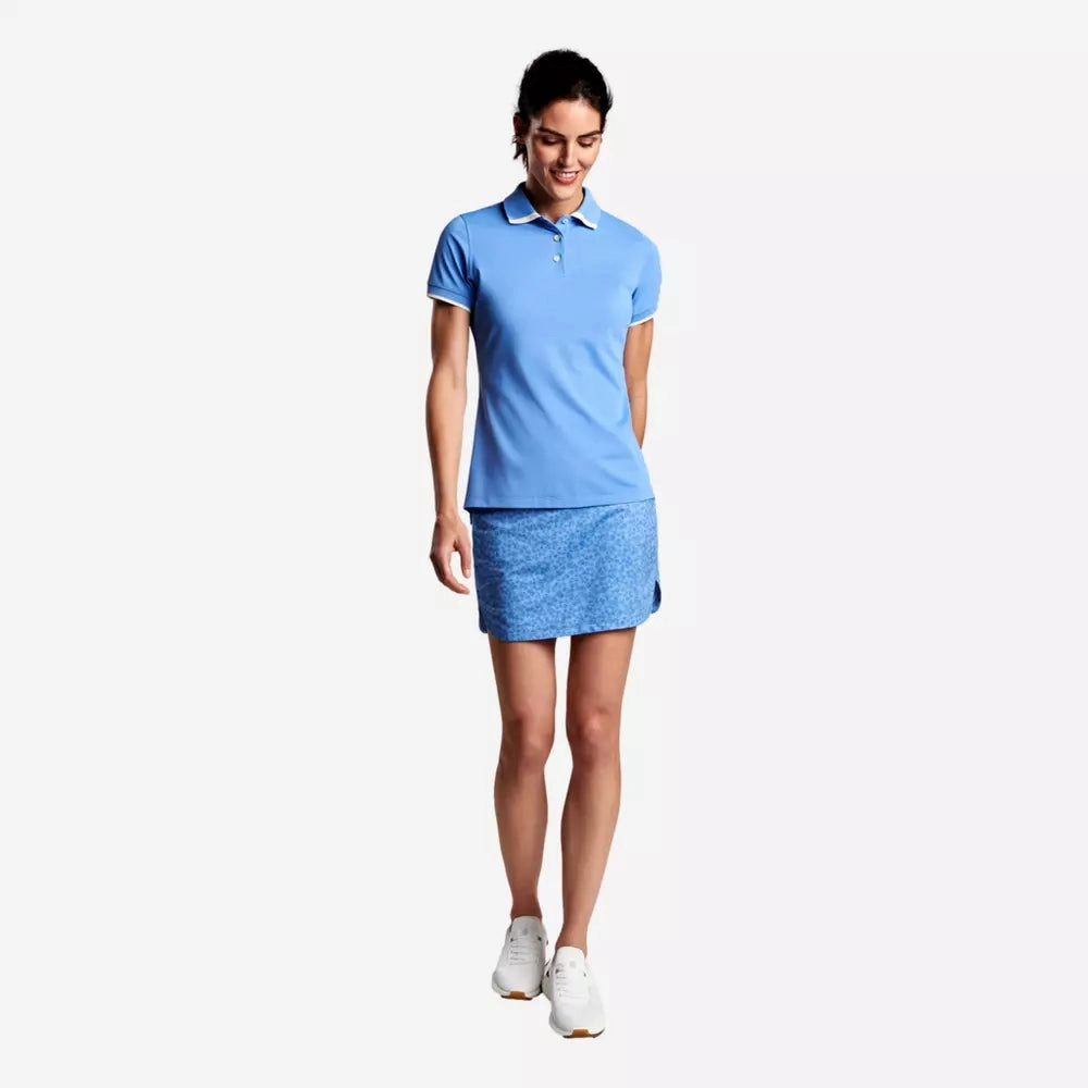 Peter Millar Womens Whitworth Sport Mesh Short Sleeve Polo - Bonnet Peter Millar Apparel for Women