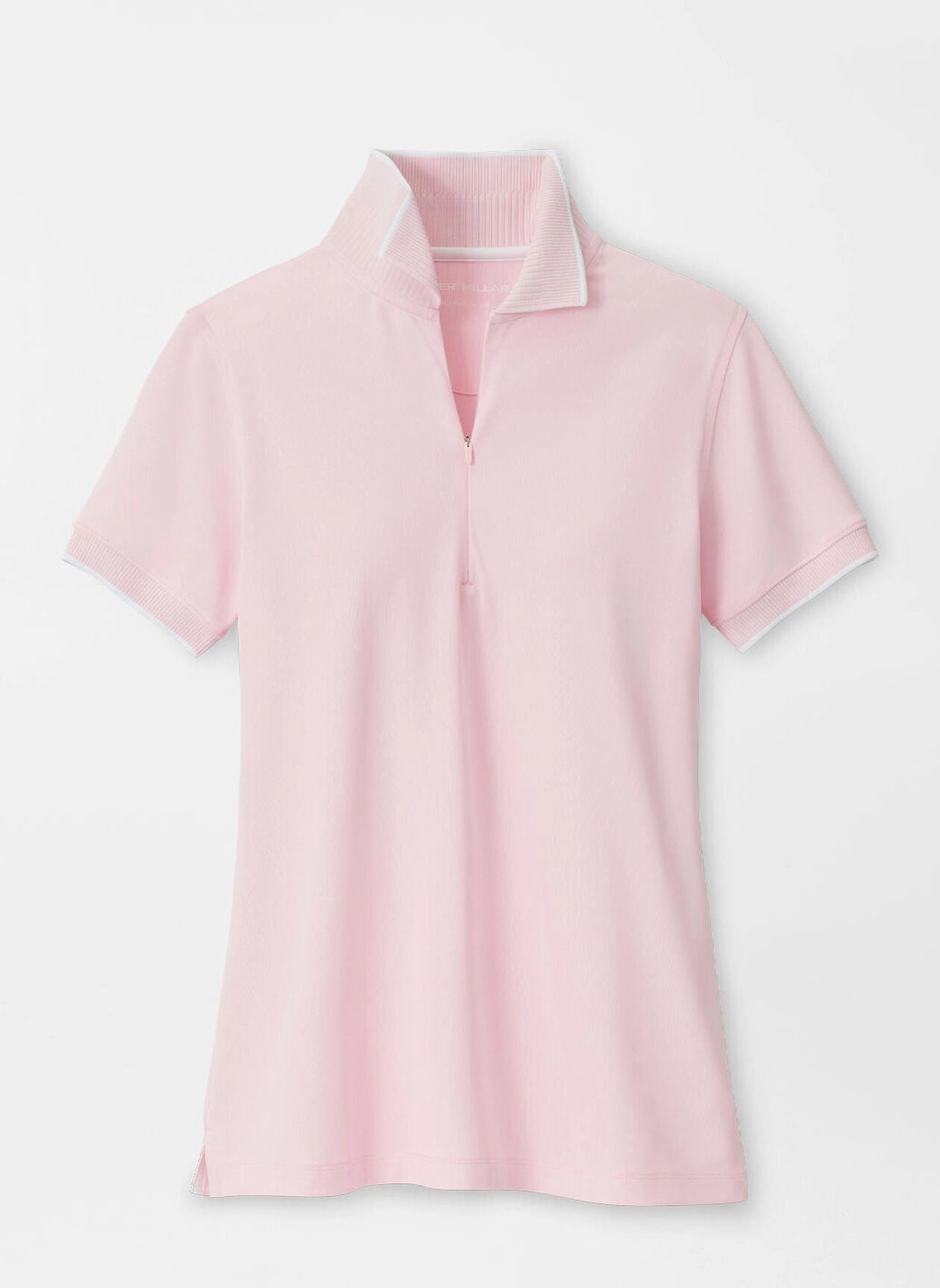 Peter Millar Womens Whitworth Sport Mesh Short-Sleeve Polo - Pearl Pink White Peter Millar women's fashion line