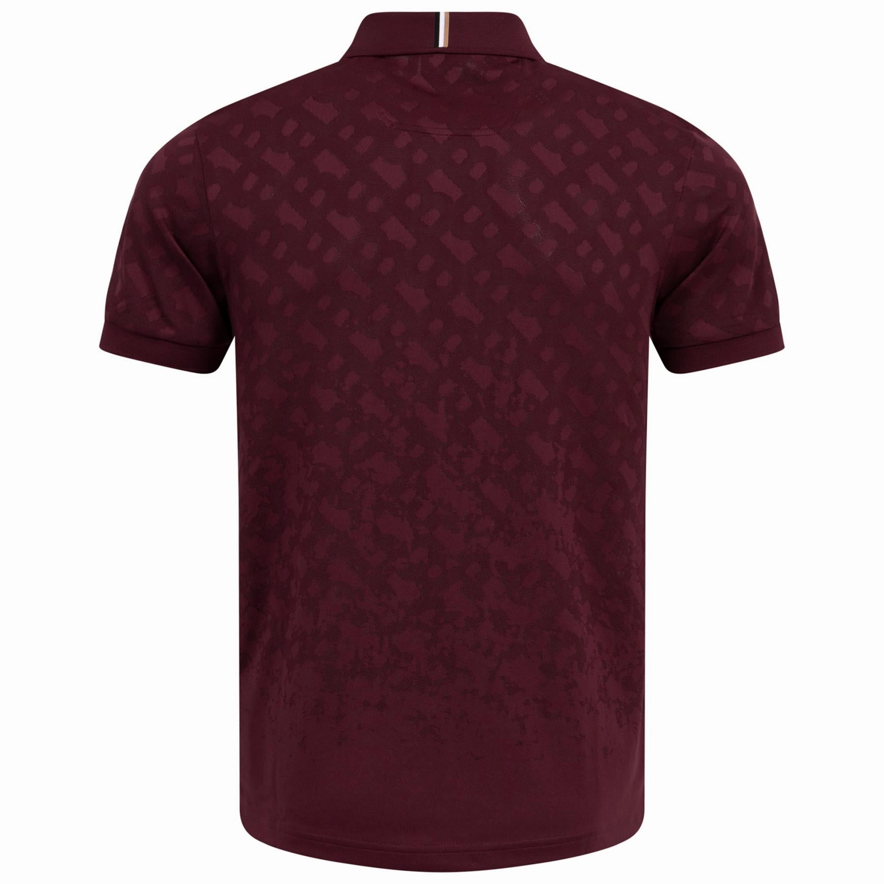 Philix TOC Jacquard Polo Medium Red Boss Men's Fashion