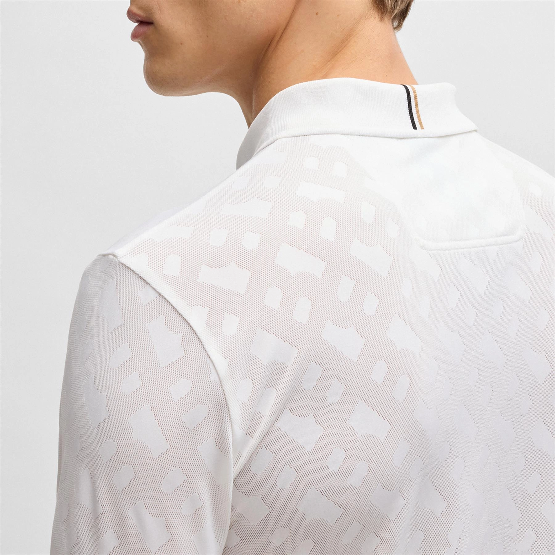 Philix TOC Jacquard Polo White Boss Men's Fashion