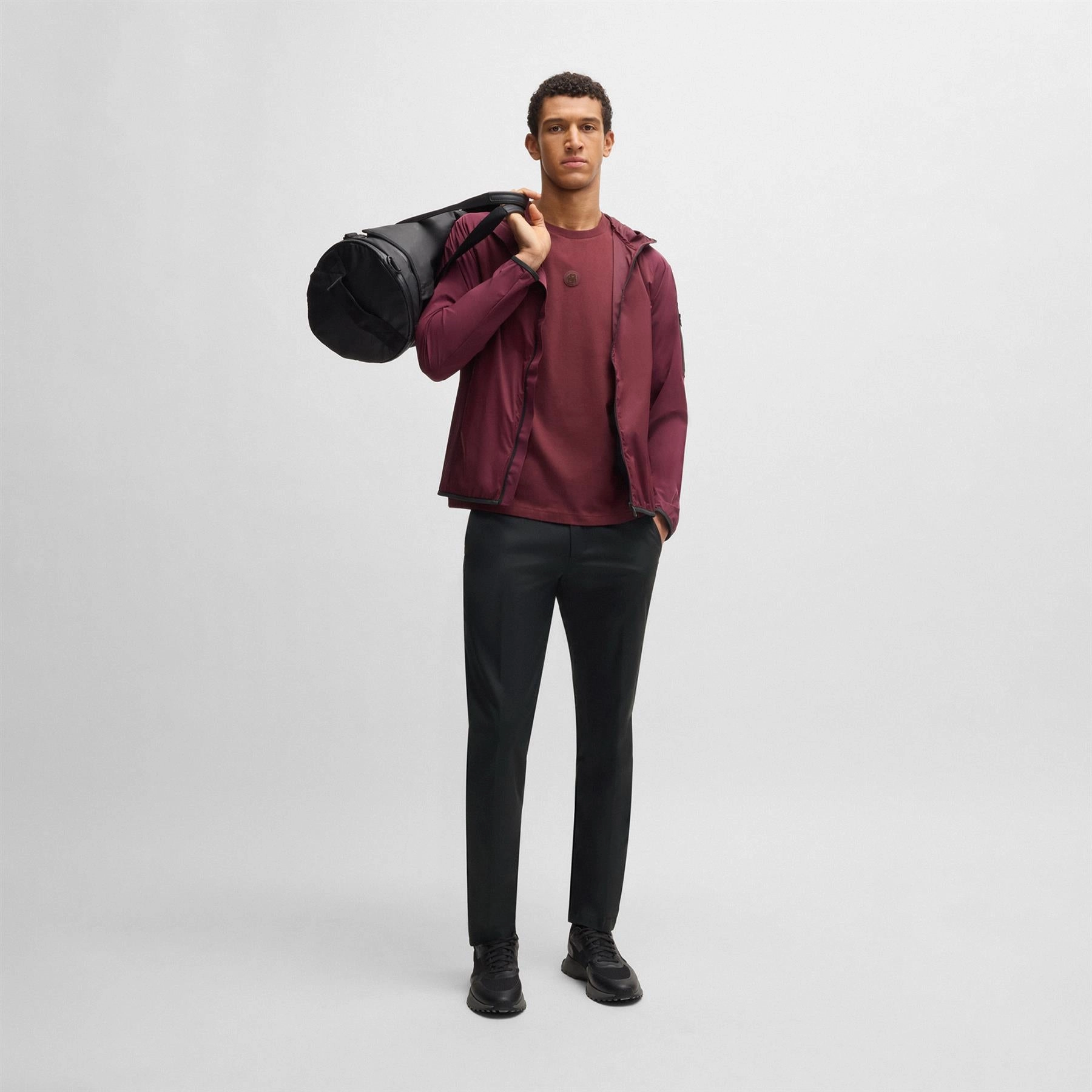 Phoenix Regular Fit Trousers Black Boss Men's Fashion