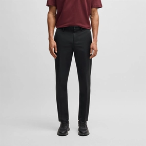 Phoenix Regular Fit Trousers Black Boss men's fashion and office attire