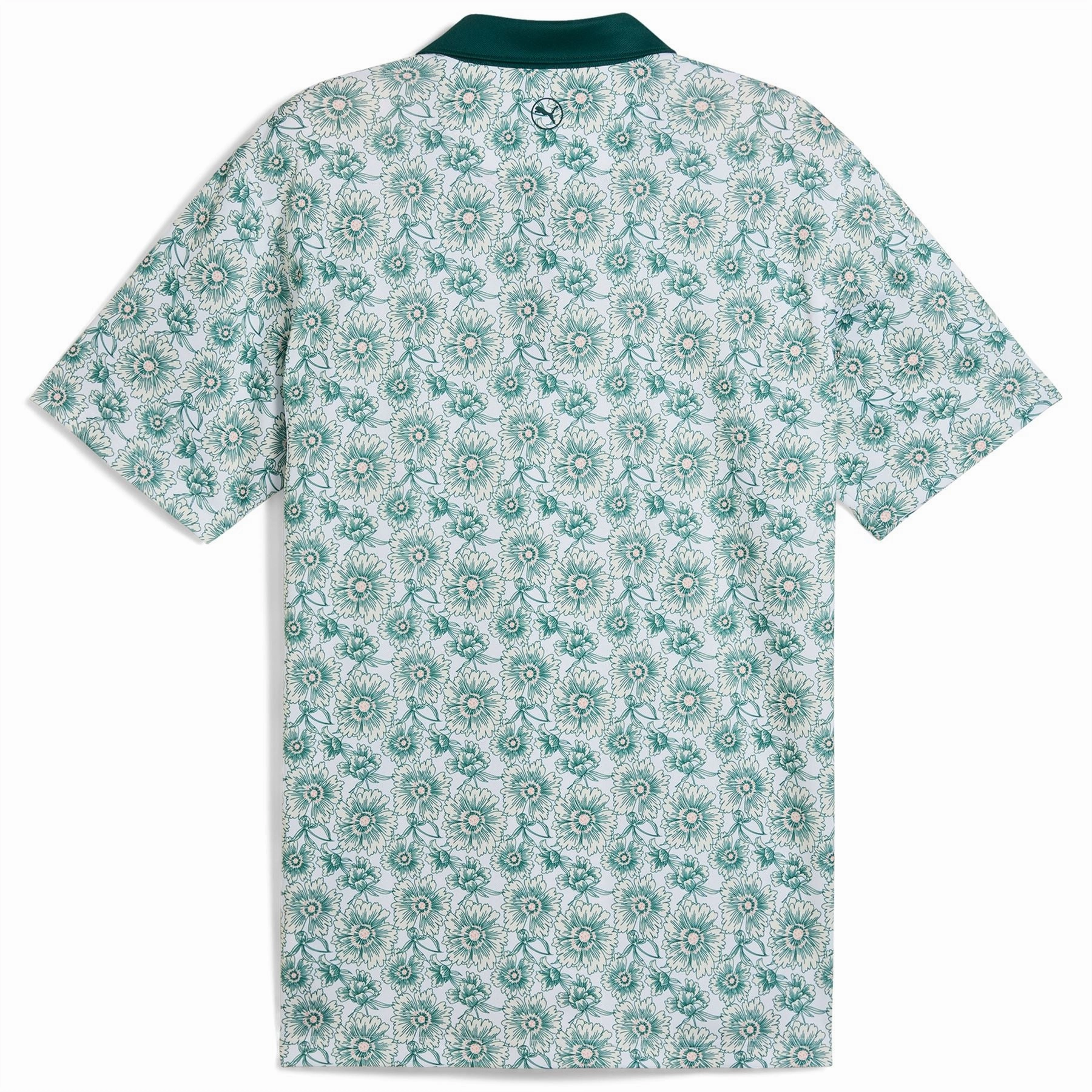 Pique Flower Fields Polo Dark Myrtle/White Glow Puma Men's Sportswear
