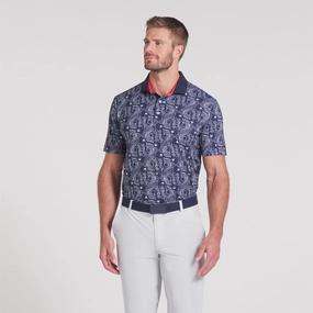 Pique Royal Blue Deep Navy/White Glow Puma men's athletic clothing