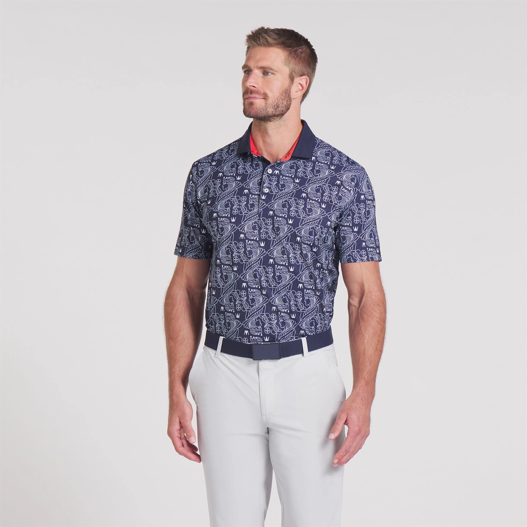 Pique Royal Blue Deep Navy/White Glow Puma men's athletic clothing