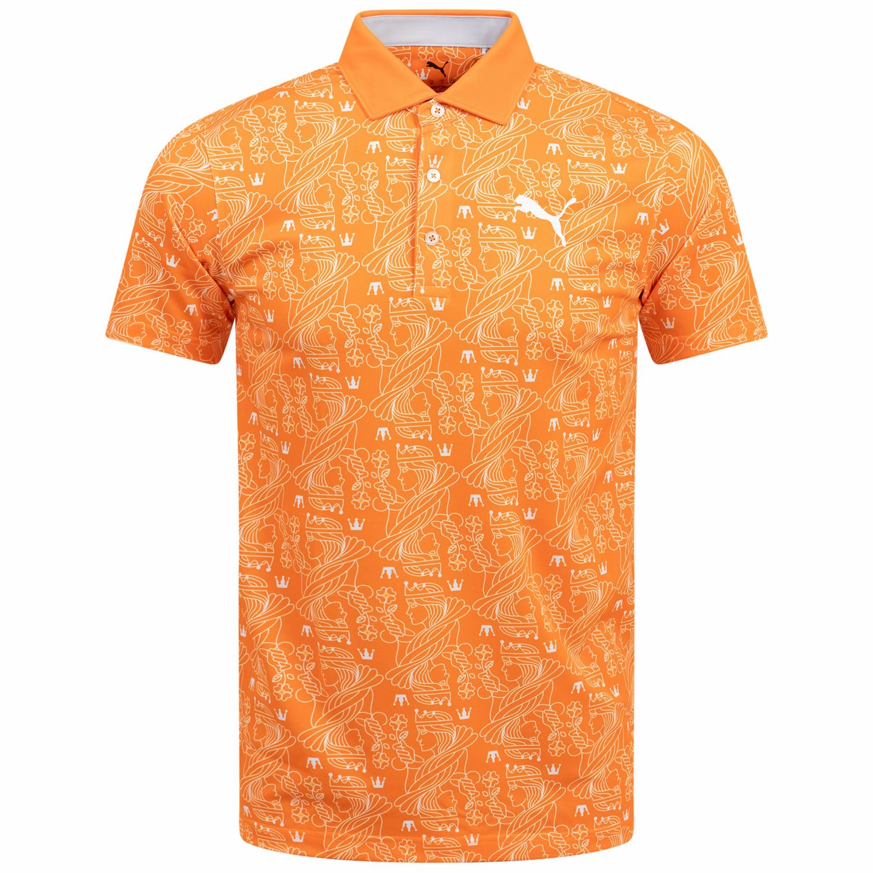 Pique Royal Polo Rickie Orange Puma men's athletic clothing