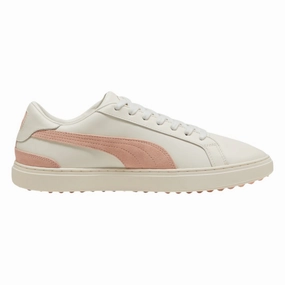 Platform Style Sneakers Puma Peaches Edition Classic Golf Shoes 311285 Mesh Knit Sneakers Impact Absorbing Shoes, Elastic Gore Shoes, Comfy Slip-Ons
