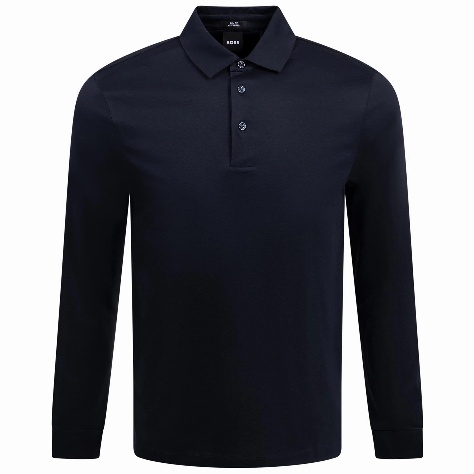 Pleins 17 LS Polo Dark Blue Boss men's fashion and office attire