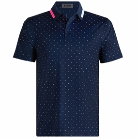 Polka Dot Tech Jersey Polo Twilight G/Fore men's golf fashion