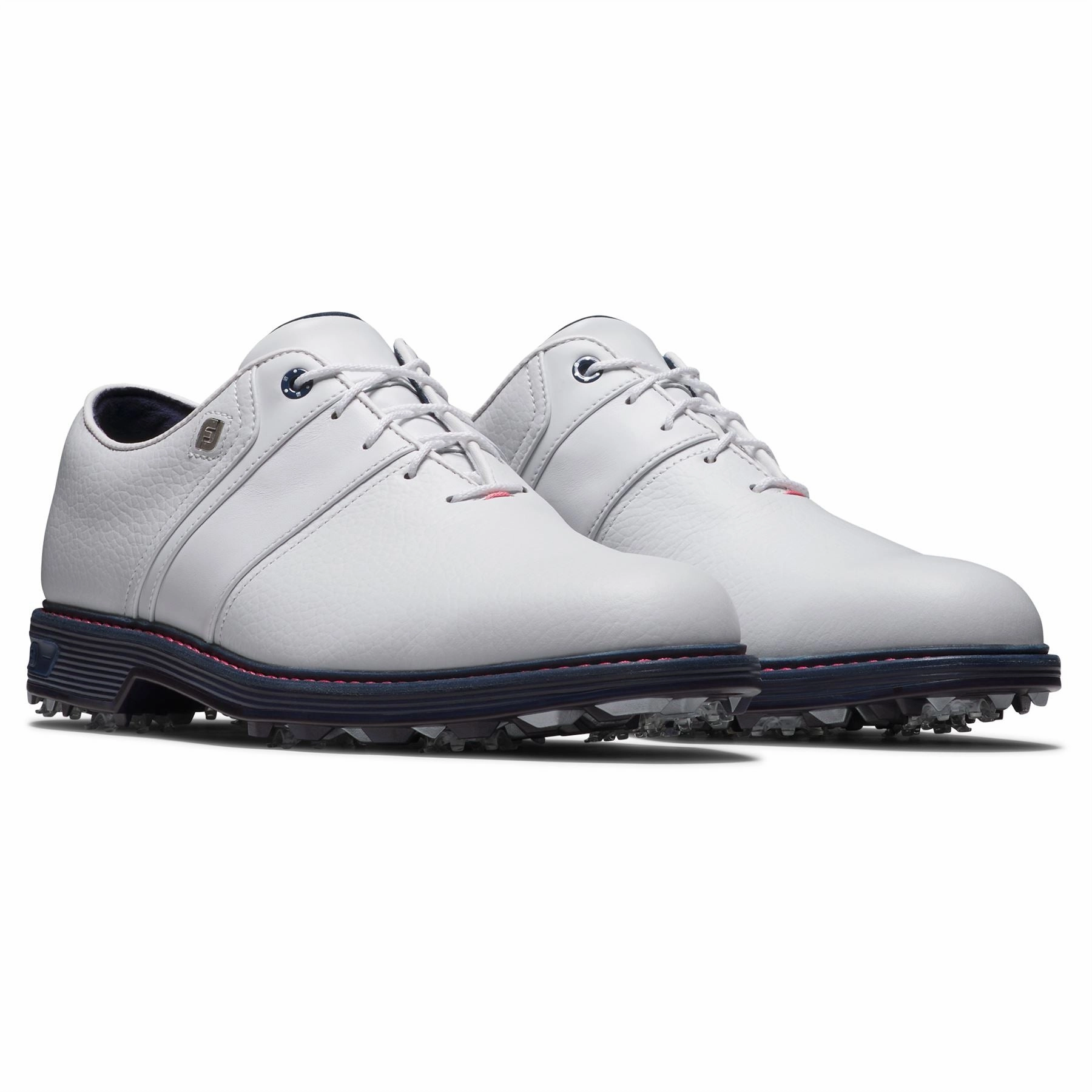 Premiere Series Packard Golf Shoes White/Navy/Pink Premium Men's Golf Shoes