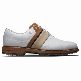 Premiere Series Packard LX Golf Shoes White/Blue/Brown Premium quality mens golf shoes