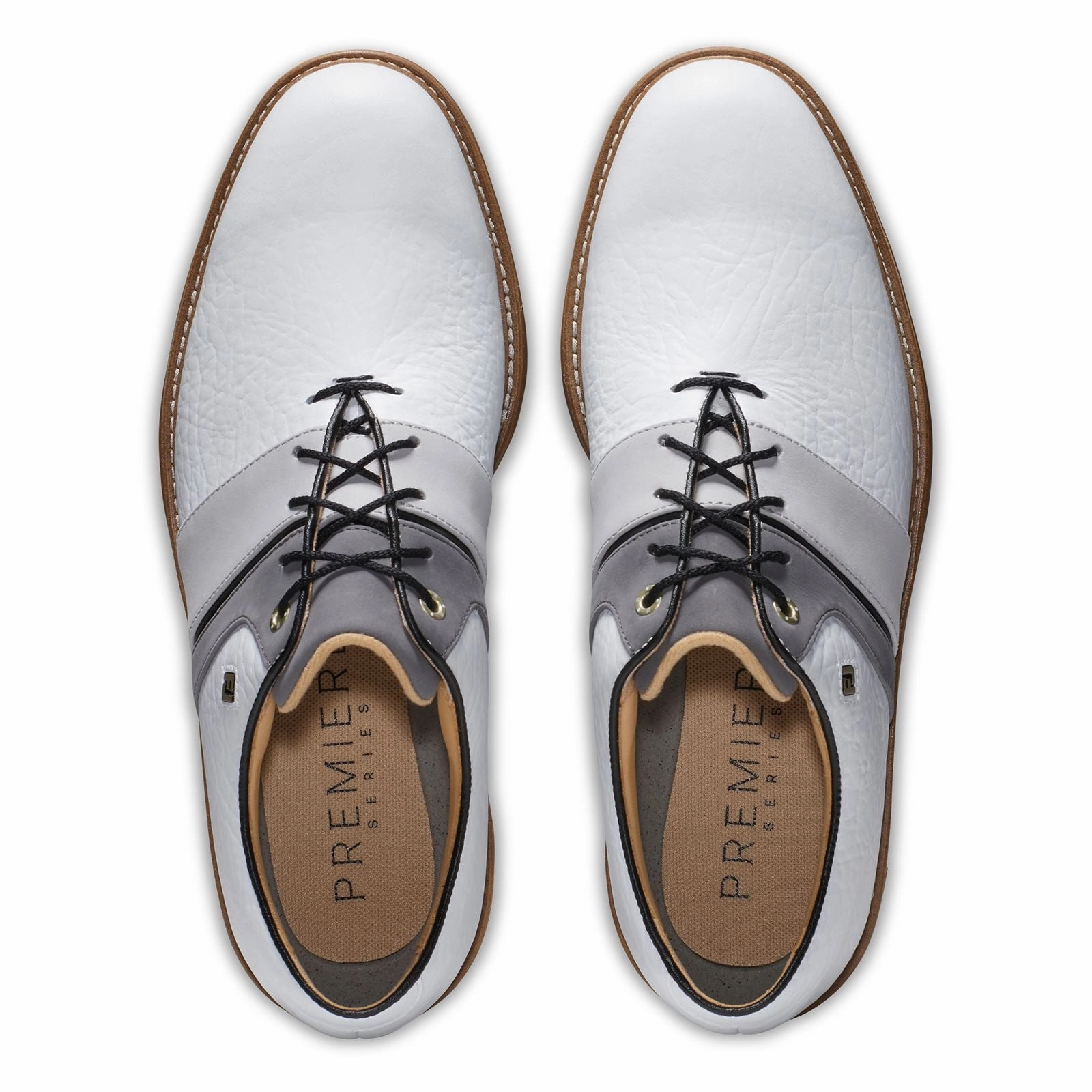 Premiere Series Packard LX Golf Shoes White/Grey/Black Premium Men's Golf Shoes