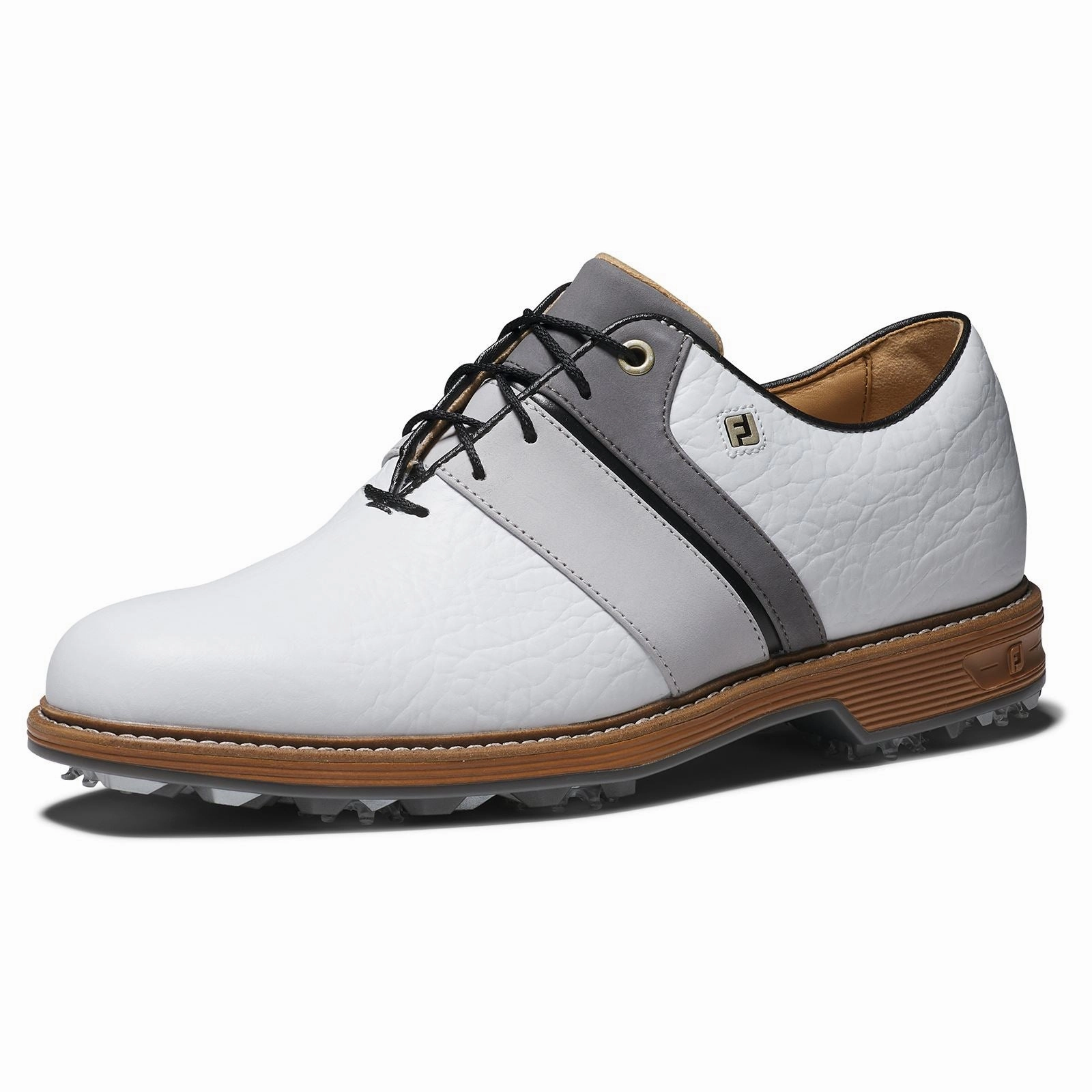 Premiere Series Packard LX Golf Shoes White/Grey/Black Premium Men's Golf Shoes