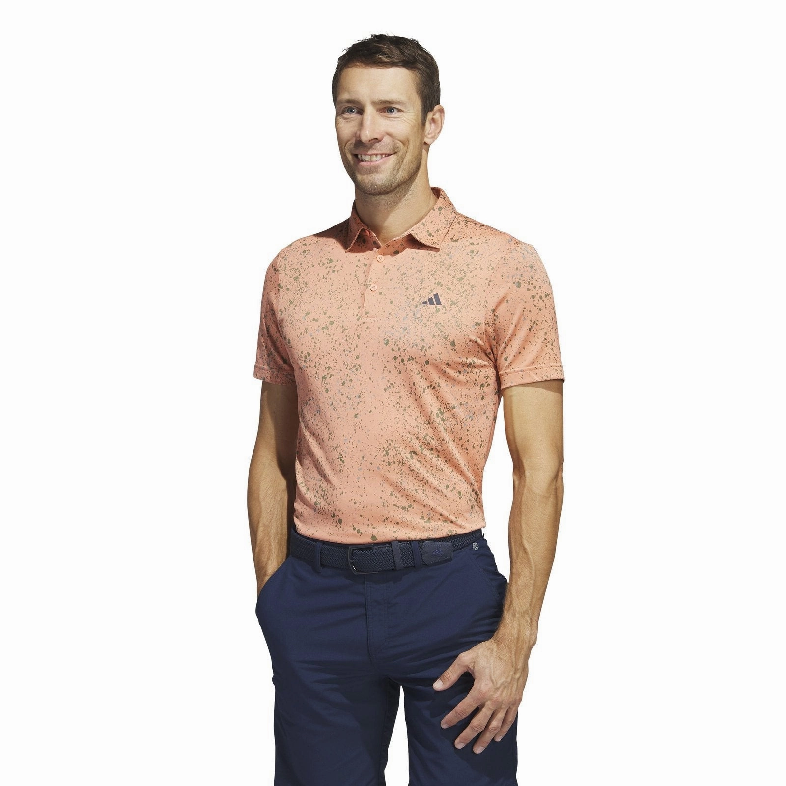 junior golf trousers, men's lightweight blazer, branded apparel adidas Jacquard Golf Polo Shirt HS1117
