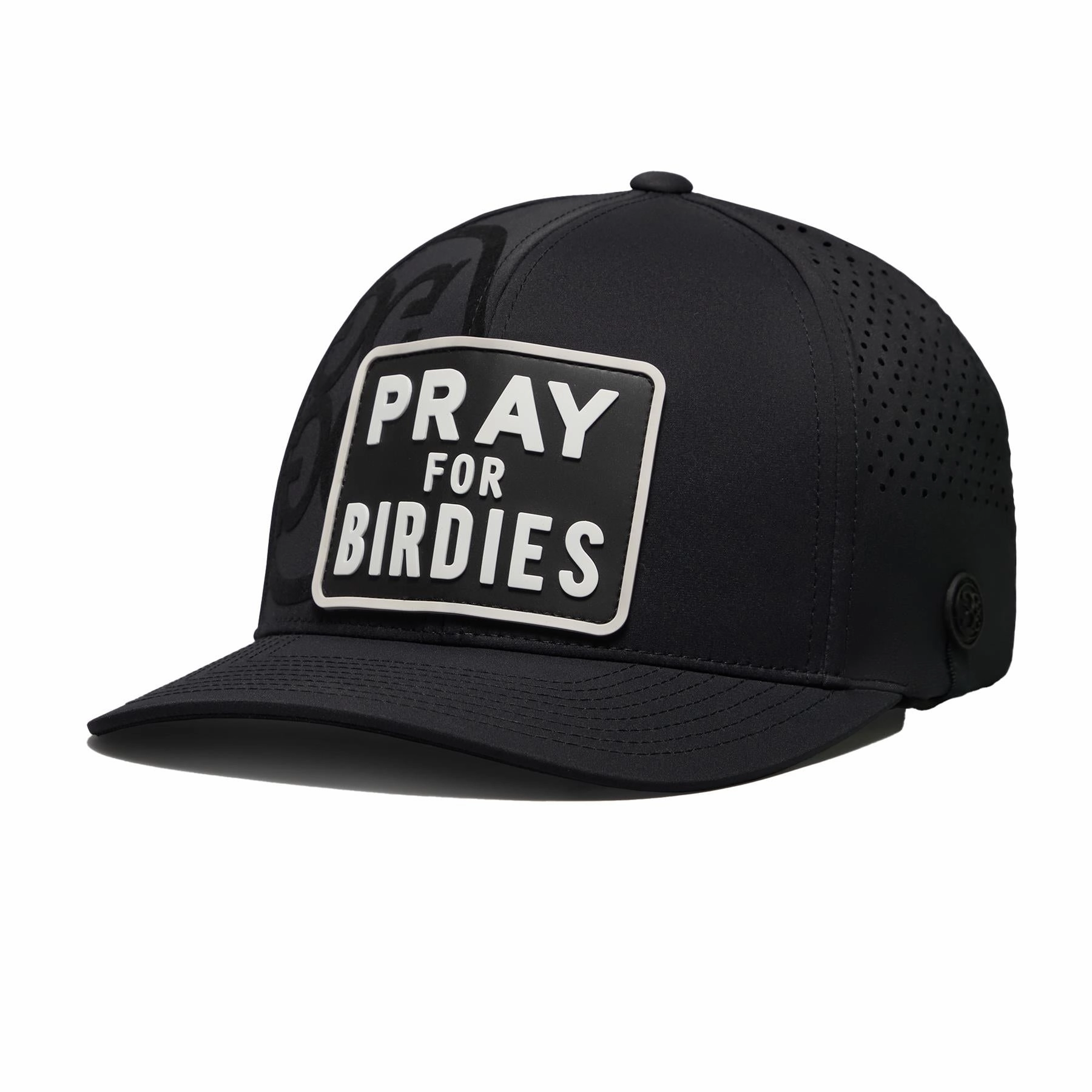Prey For Birdies Patch Perforated Delta Snapback Hat Onyx G/Fore men's golf fashion