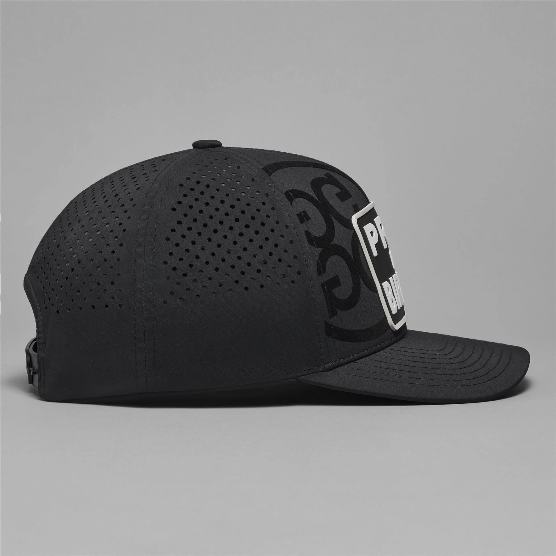 Prey For Birdies Patch Perforated Delta Snapback Hat Onyx G/Fore Men's Fashion