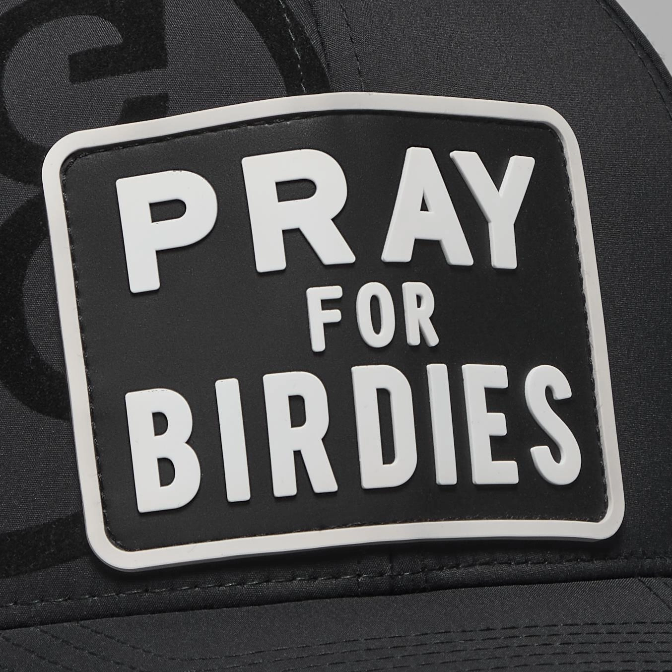 Prey For Birdies Patch Perforated Delta Snapback Hat Onyx G/Fore Men's Fashion