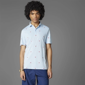 Printed Trefoil Polo Clear Sky Adidas sportswear for men