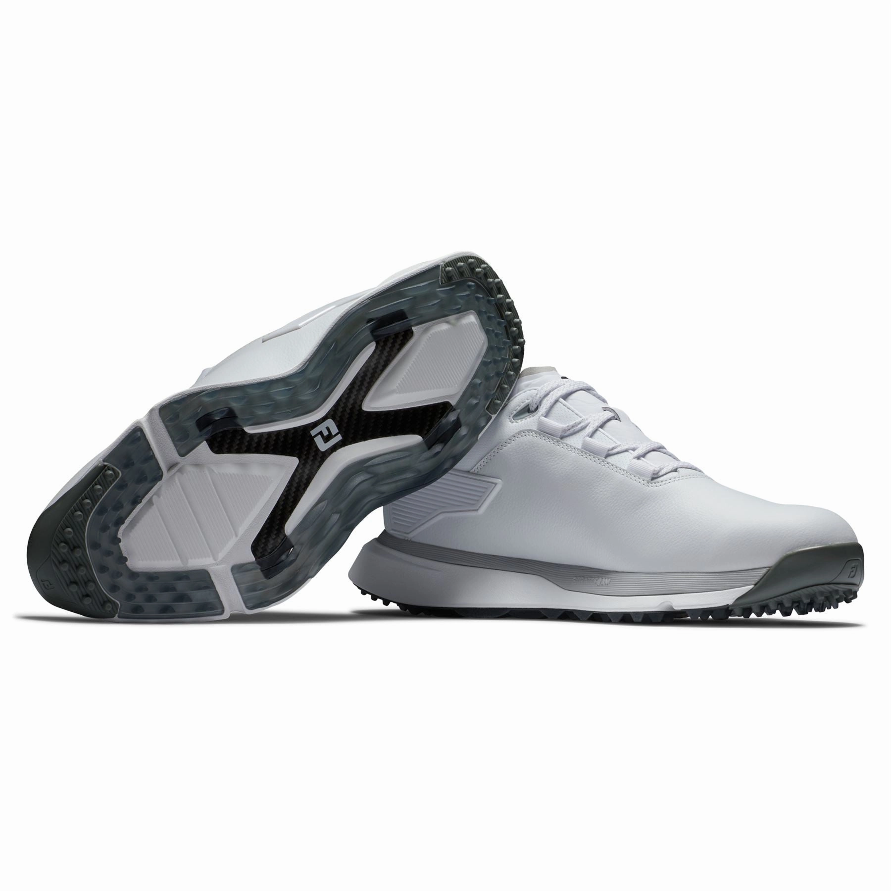 Pro/SLX Carbon Golf Shoes White/Grey Premium Men's Golf Shoes